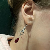 Vampire Heart Halloween Chain Ear Cuff Earrings Set