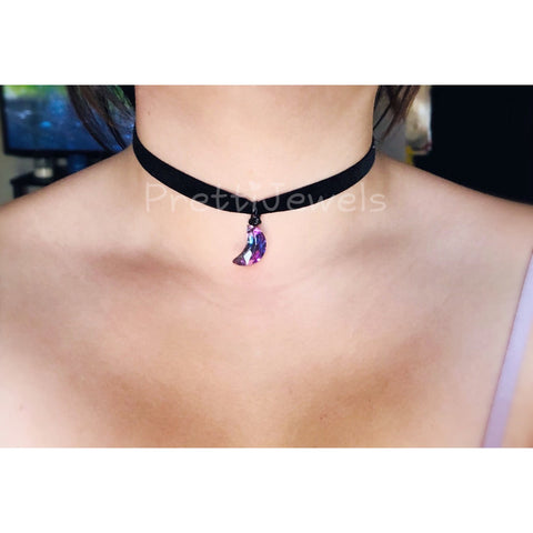 Purple Moon Choker Necklace