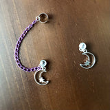 MAGNETIC Moons Purple Chain Ear Cuff Earrings