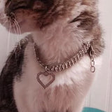 Heart Crystal Rhinestone Pet Bling Collar