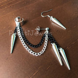 Dangly Spike Ear Cuff Earrings