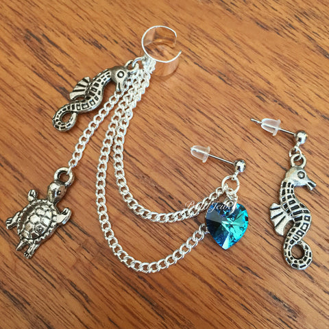 Nautical Ear Cuff Earrings