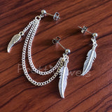 Feathers Wing Cartilage Double Piercing Set