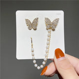 Butterfly Pearl Ear Cuff Set