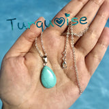 Turquoise Droplet Gemstone Necklace