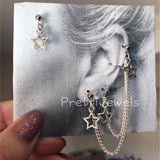 Triple Piercing Star Cartilage Earrings Set