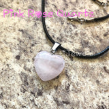 Heart Rose Quartz Gemstone Necklace