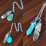 24” U Pick Gemstone Feather Necklace