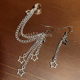 Dangly Shooting Star Ear Cuff Set