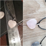 Heart Rose Quartz Gemstone Necklace