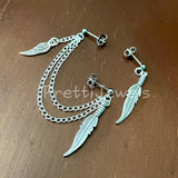 Feathers Wing Cartilage Double Piercing Set