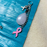 Breast Cancer Awareness Purse Bag Charm Zipper Pull