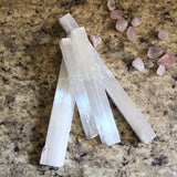 Raw selenite wands