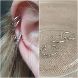 3pc Clip On Ear Cuff Rings