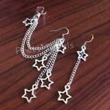 Dangly Shooting Star Ear Cuff Set