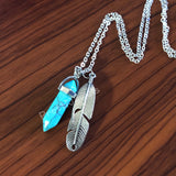 24” U Pick Gemstone Feather Necklace