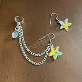 Crystal AB Starfish Ear Cuff Earrings Set