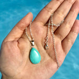 Turquoise Droplet Gemstone Necklace