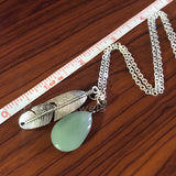 24” U Pick Gemstone Feather Necklace