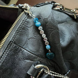 Personalizable Name Gemstone Handbag Purse Charm Zipper Pull