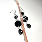 Black Dangly Drop Crystal Earrings