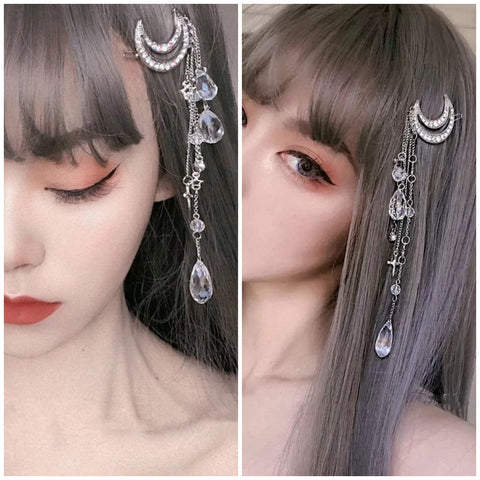 Crescent Moon Hair Clip Jewelry