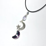 Crescent Moon Sun Catcher Mirror Charm