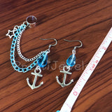 Nautical Anchors Ear Cuff Set