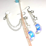 Crystal Moon Ear Cuff Earrings