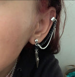 Dangly Spike Ear Cuff Earrings