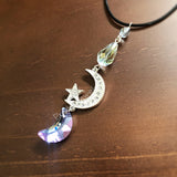 Crescent Moon Sun Catcher Mirror Charm