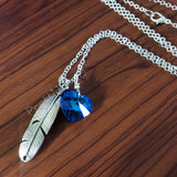 24” U Pick Gemstone Feather Necklace