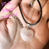 Heart Rose Quartz Gemstone Necklace