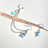 Crystal AB Starfish Ear Cuff Earrings Set